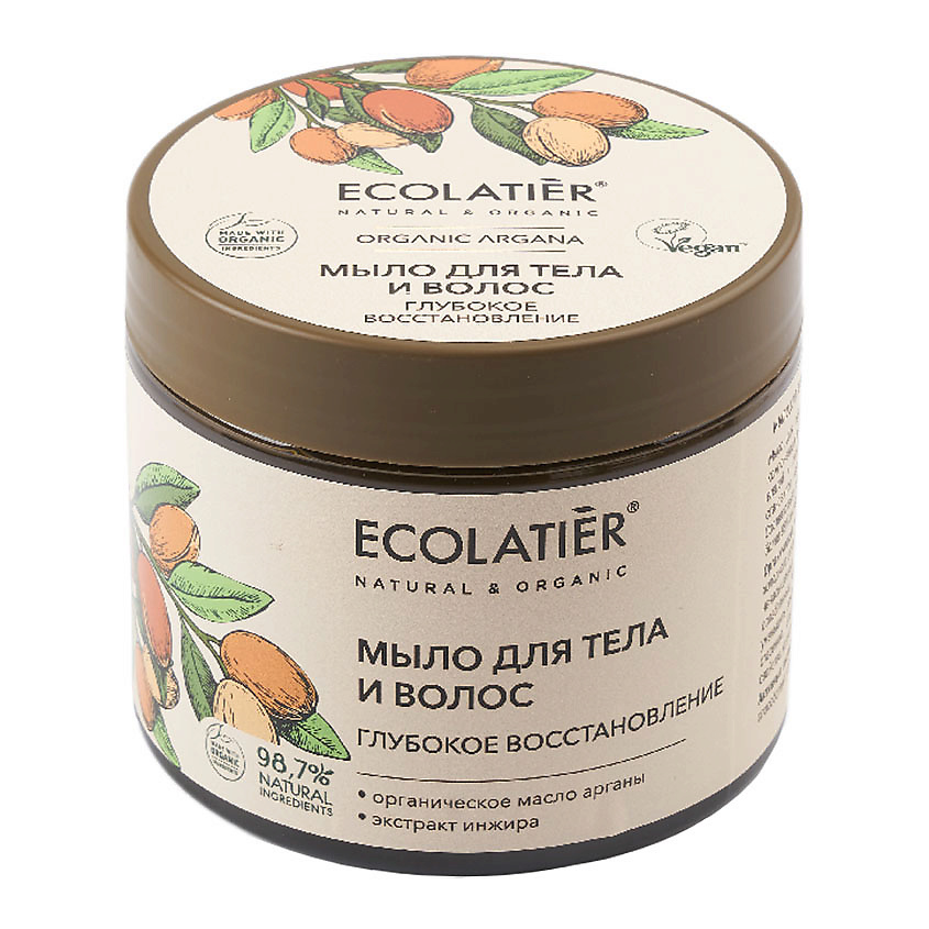 Изображение товара ECOLATIER GREEN Мыло для тела и волос Глубокое восстановление ORGANIC ARGANA, 350 мл