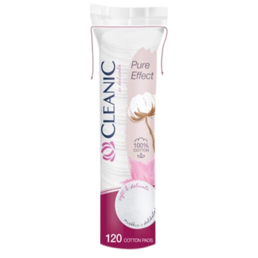 Изображение товара Ватные диски CLEANIC Pure Effect 120 шт мягкое очищение для лица и вокруг глаз