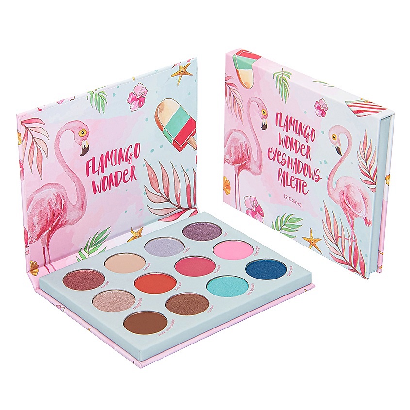 Изображение товара ЛЭТУАЛЬ Палетка для макияжа глаз "FLAMINGO WONDER", 12 оттенков, 1 шт