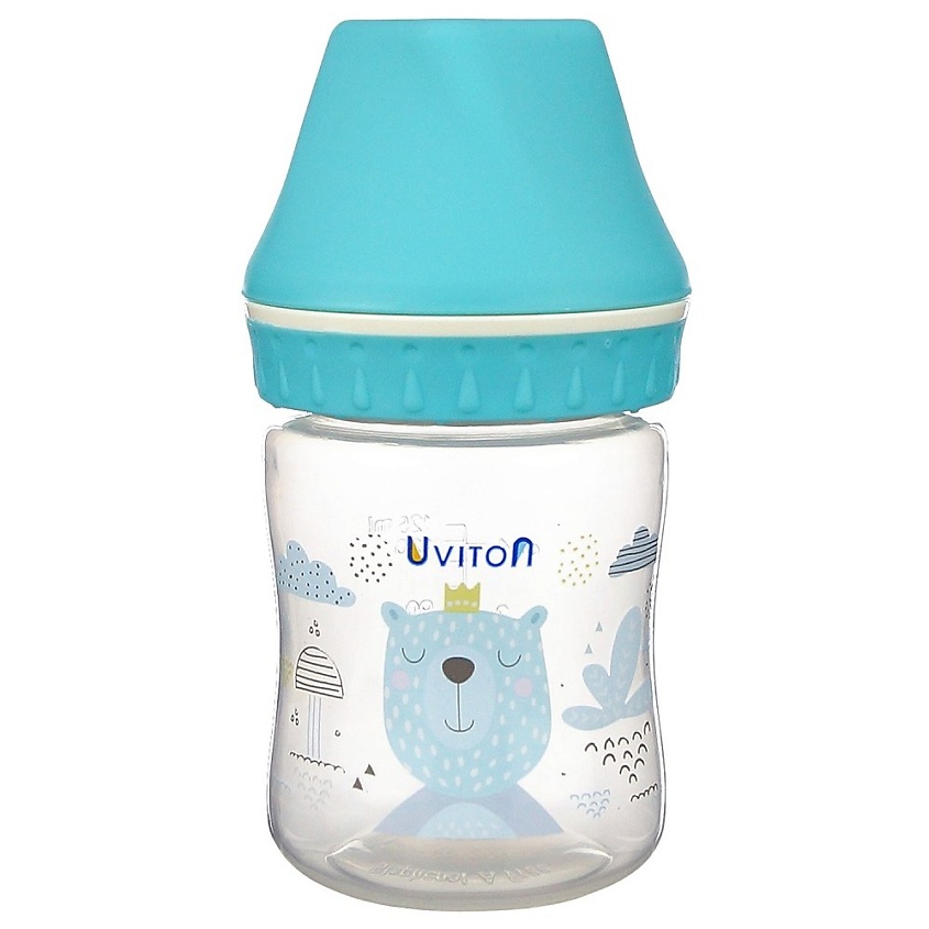 Изображение товара UVITON Бутылочка с широким горлышком 125 мл, цвет: Голубой