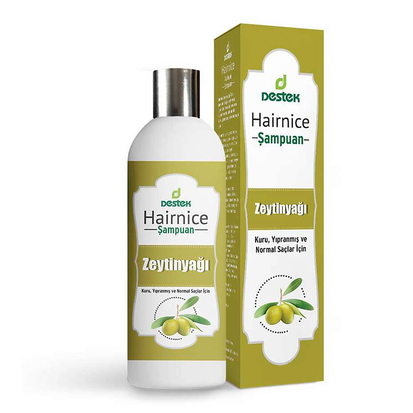 Изображение товара DESTEK Шампунь для волос с маслом оливок для сухих и поврежденных волос,увлажнение,питание, 330