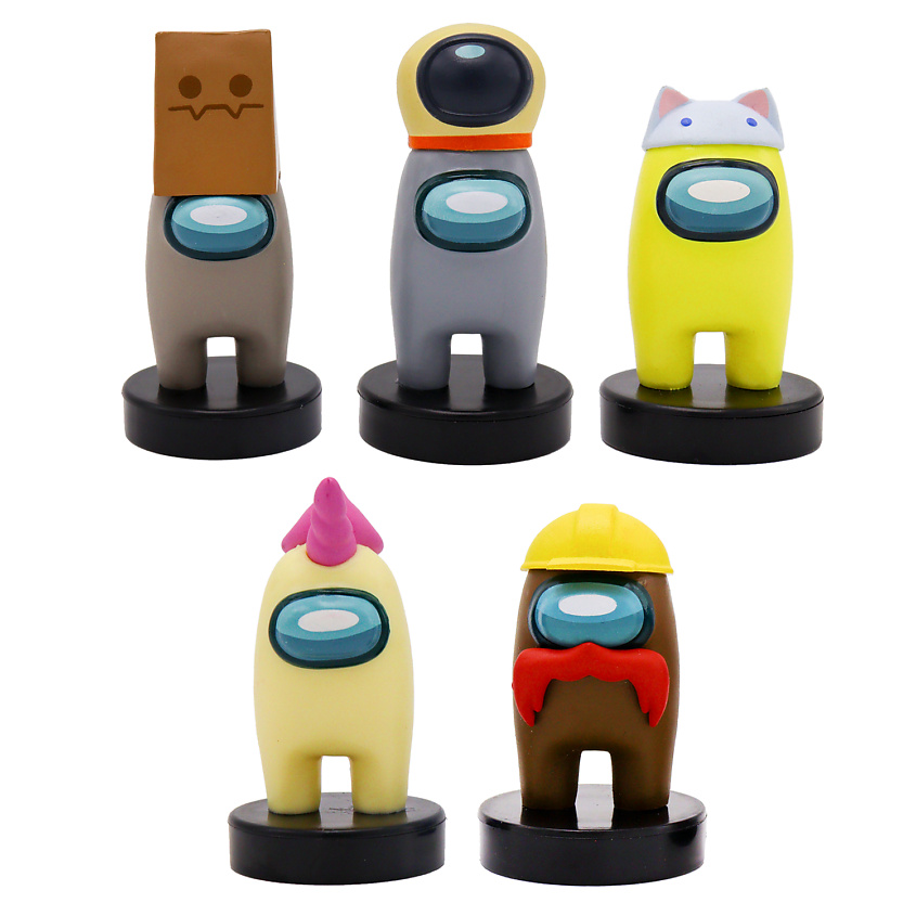 Изображение товара Набор фигурок-штампиков Among Us 3 серия желтые герои 5 шт в комплекте