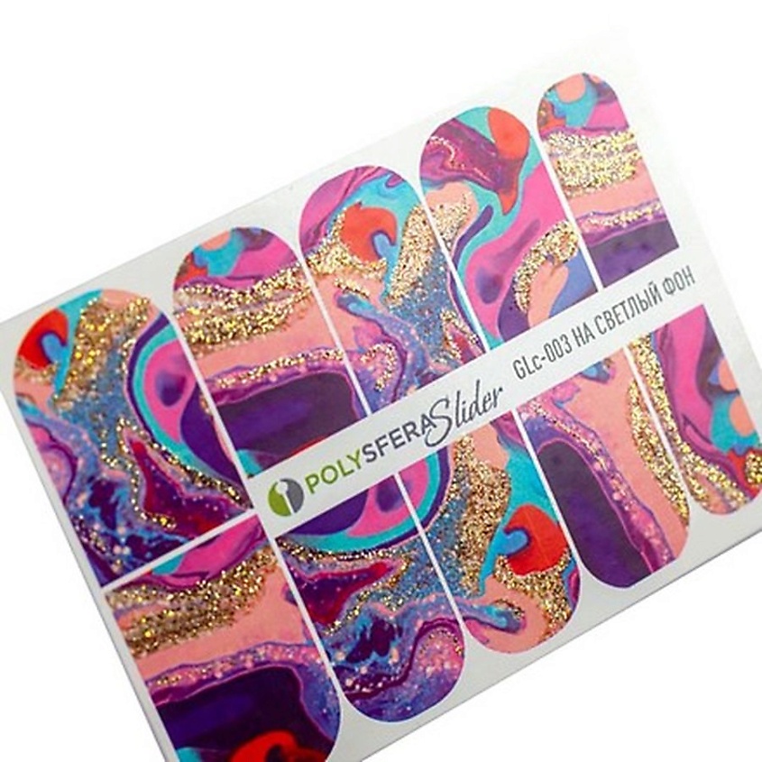 Изображение товара Полисфера слайдер дизайн для ногтей глиттер Гламурный блеск 003 1 шт