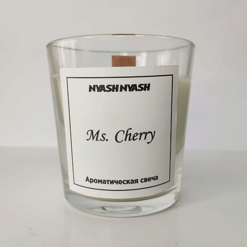 Изображение товара Ароматическая свеча NYASHNYASH Ms Cherry белая для уюта и релаксации
