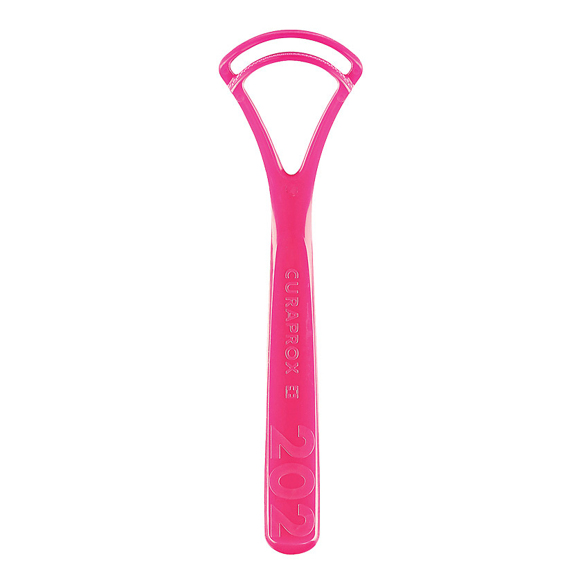 Изображение товара CURAPROX Скребок для языка двойной, широкий, цвет: Ягодный