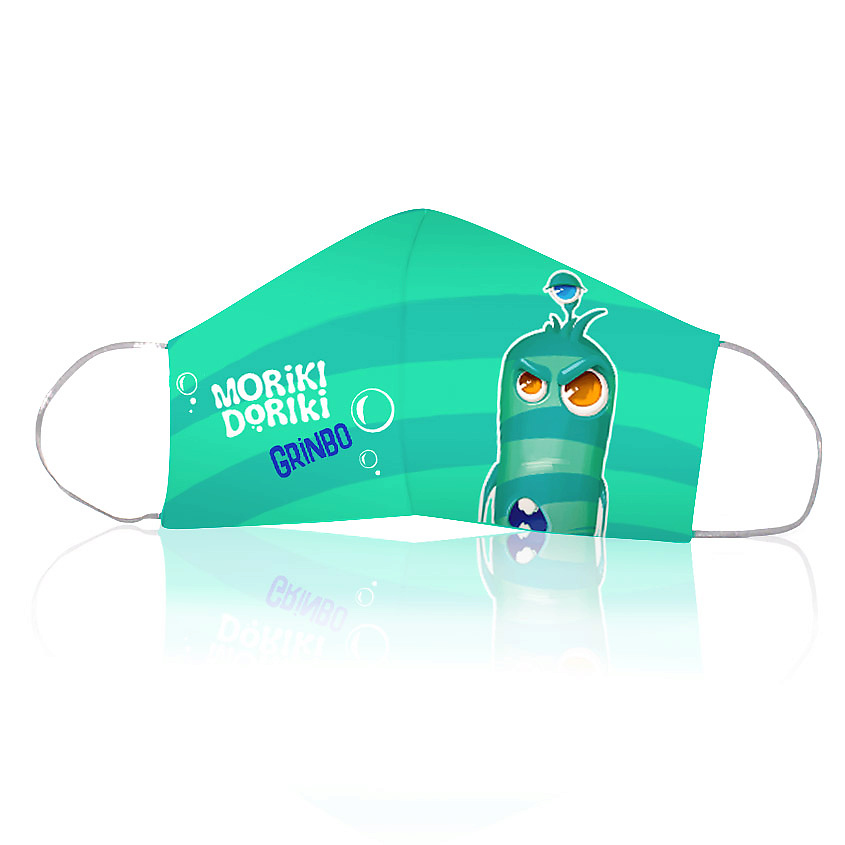 Изображение товара MORIKI DORIKI Текстильное изделие для детей и подростков: повязка многоразовая двухслойная GRINBO, 1 шт.