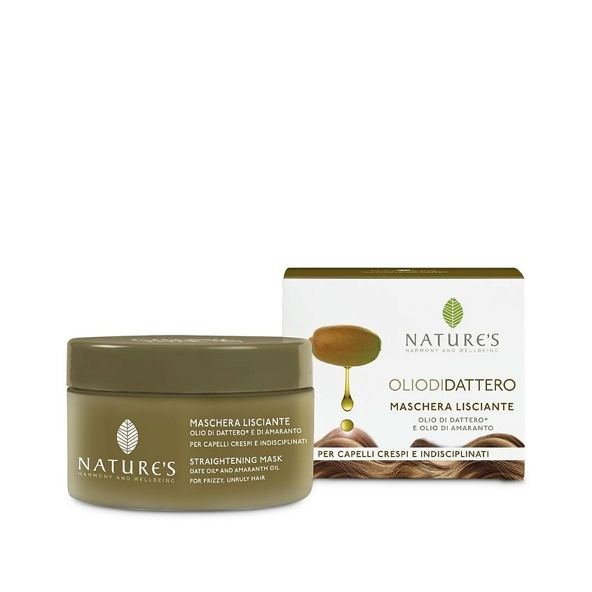 Изображение товара NATURE'S HARMONY AND WELLBEING Маска для волос выпрямляющая Olio di dattero, 200 мл