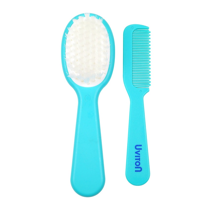 Изображение товара UVITON Набор щеточка для волос и гребешок, цвет: Голубой