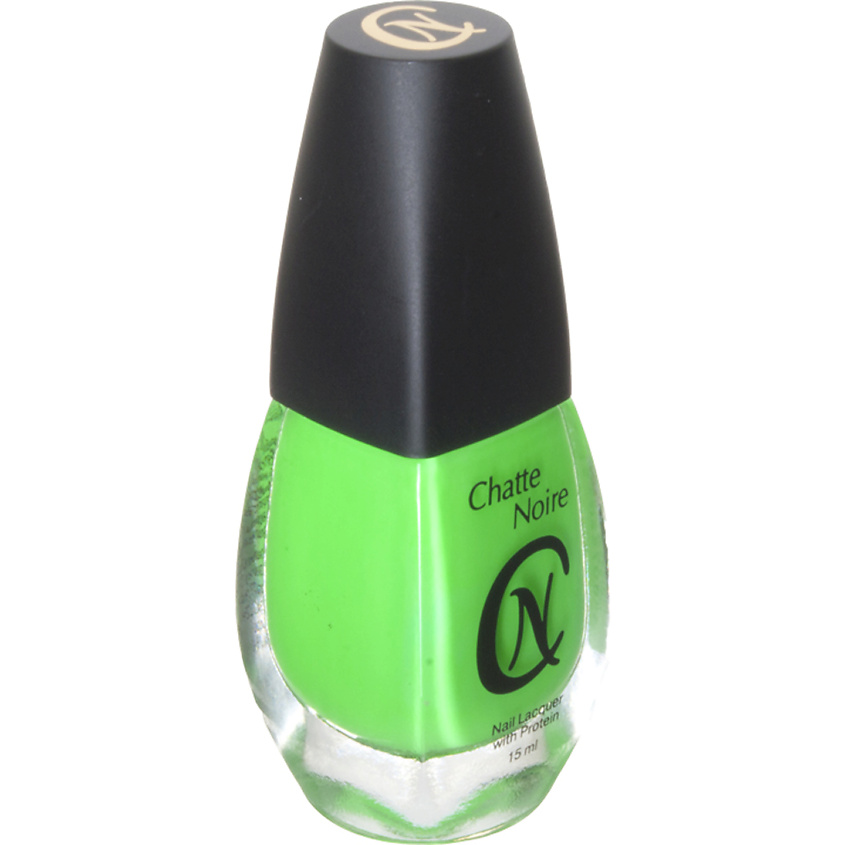 Изображение товара CHATTE NOIRE Лак для ногтей Неон, тон 056 зеленый неон, 15 мл