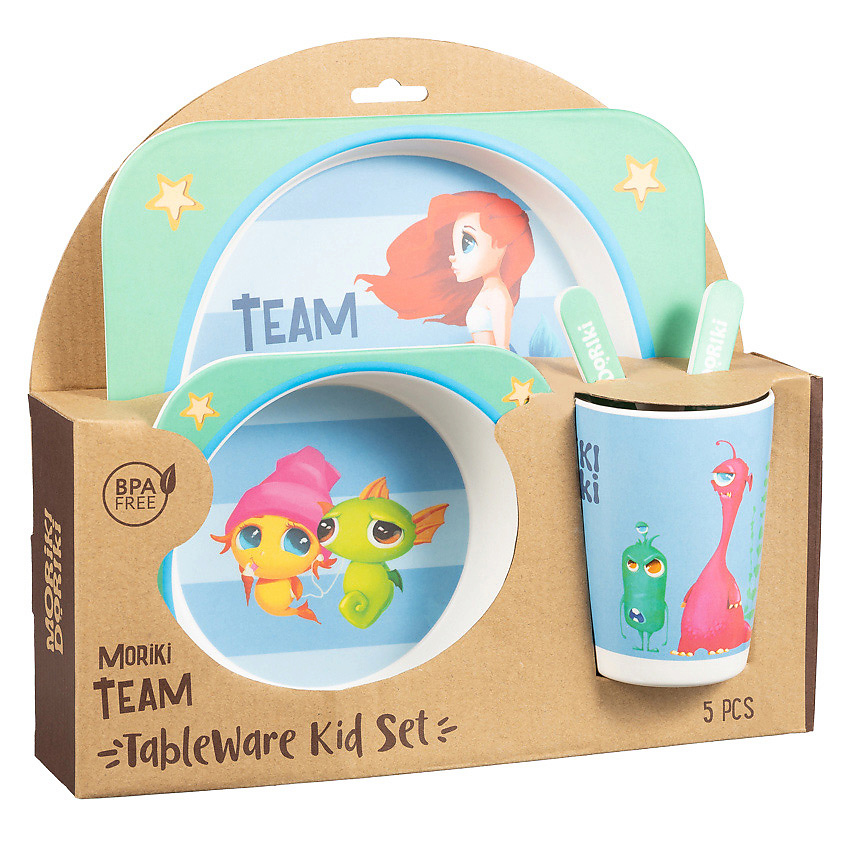 Изображение товара MORIKI DORIKI Набор детской посуды Tableware kid set Moriki team, 1 шт.