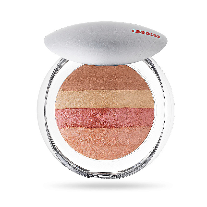 Изображение товара PUPA Румяна-пудра универсальная для лица и тела LUMINYS BAKED ALL OVER, № 06 Коралловые полосы, 9 г