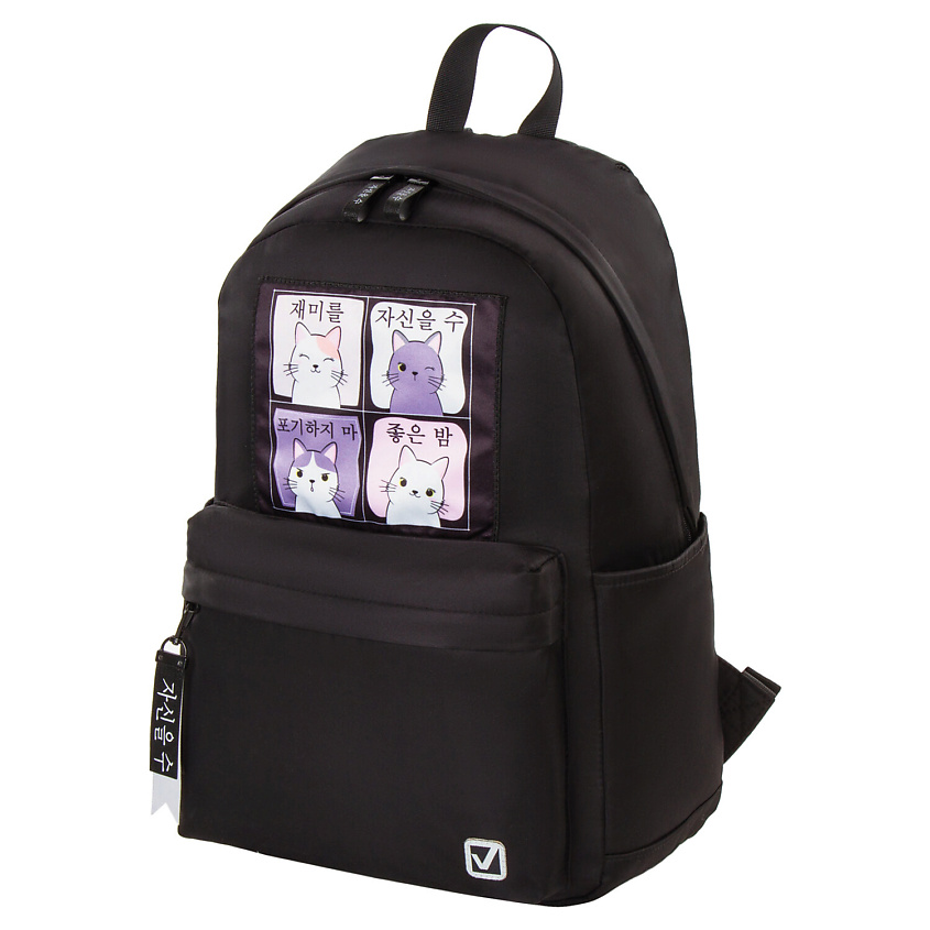 Изображение товара BRAUBERG Рюкзак FASHION CITY Friendly cats, Черный