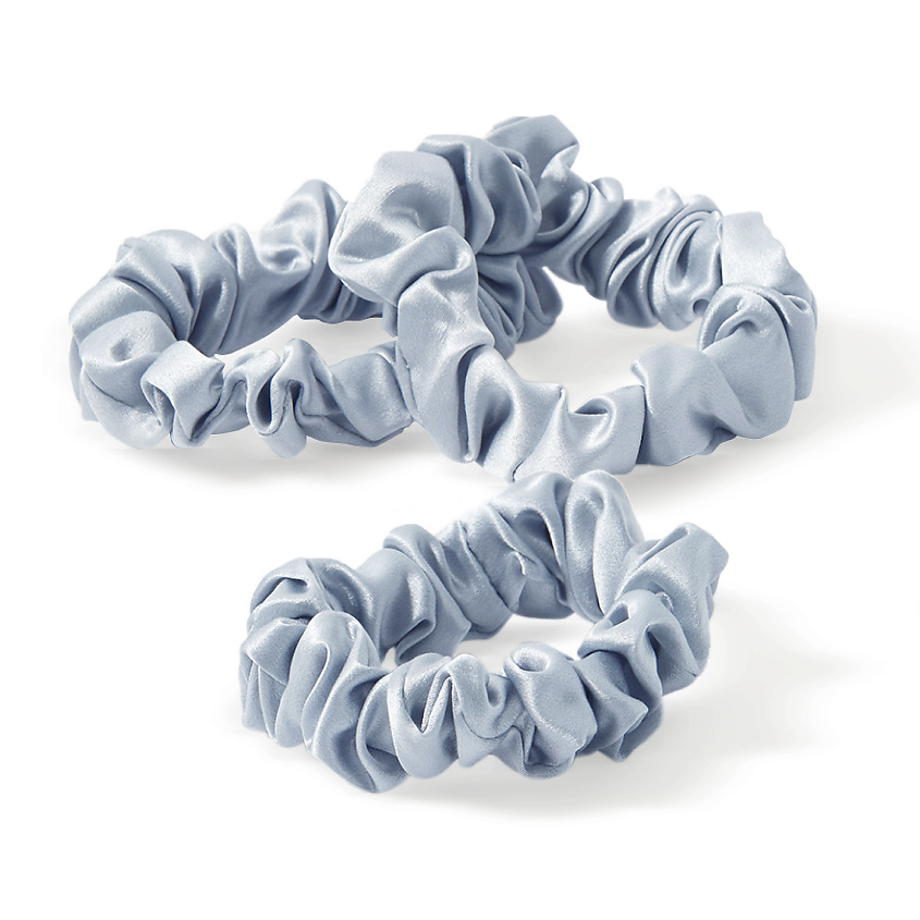 Изображение товара Шёлковые резинки AYRIS SILK для волос, 3 шт, голубой цвет