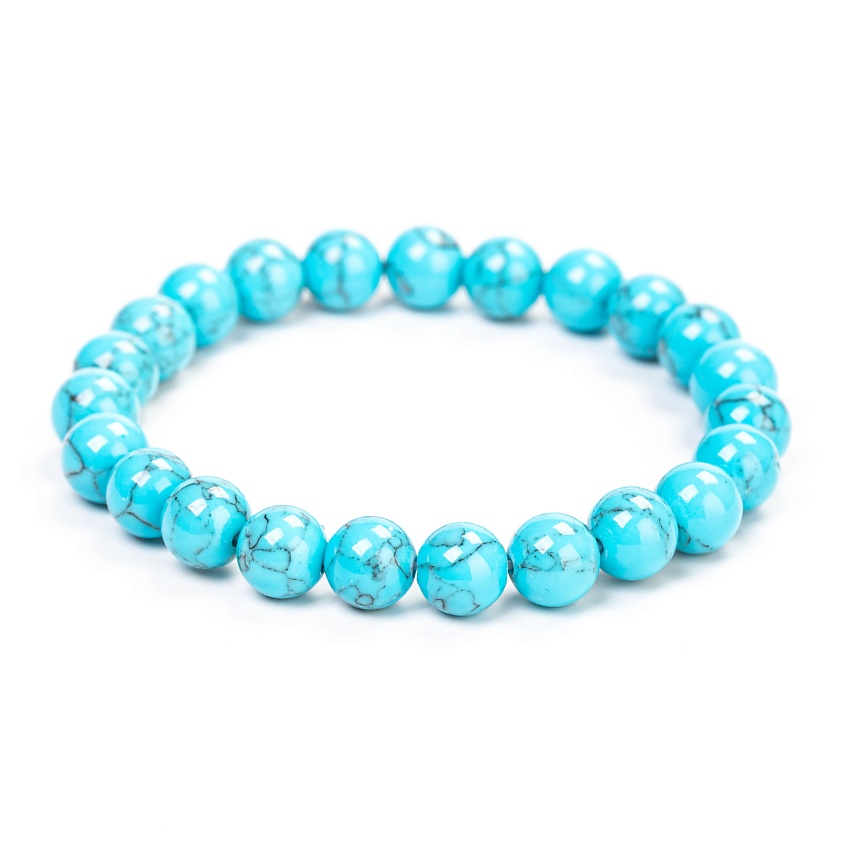 Изображение товара Браслет из прессованной бирюзы AGAT-ILONA размер 17 голубой украшение для женщин