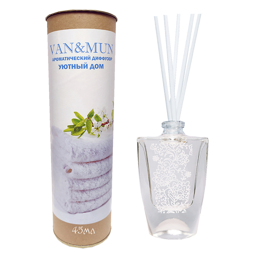 Изображение товара Ароматический диффузор VAN&MUN Уютный дом с палочками 45 мл натуральные масла