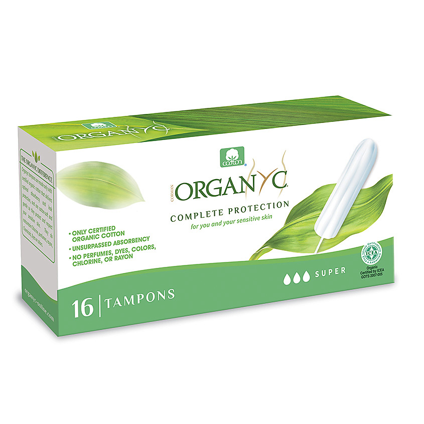 Изображение товара ORGANYC Тампоны Супер, без аппликатора, 16 шт.