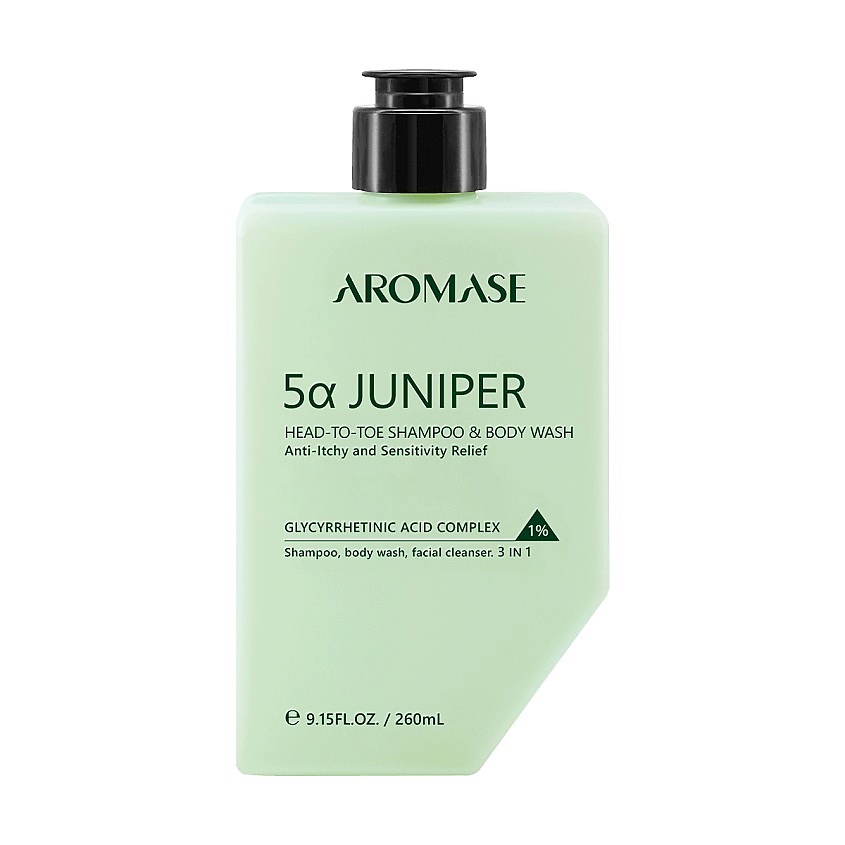 Изображение товара AROMASE Шампунь для волос и тела универсальный 5α Juniper, 260 мл