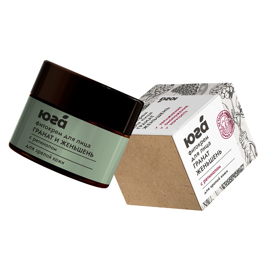 Изображение товара ЮГА Крем для лица для зрелой кожи с гранатом и женьшенем 45 мл