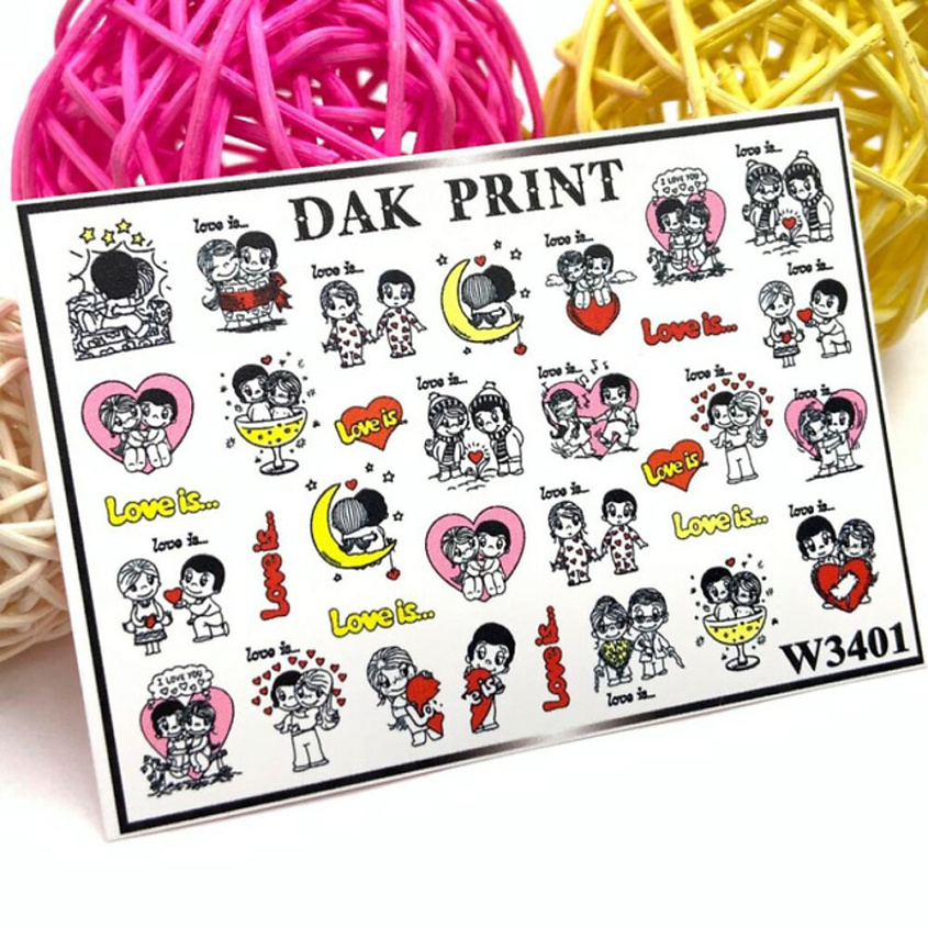 Изображение товара DAK PRINT Слайдер-дизайн для ногтей W3401, цвет: н/о, 1 шт