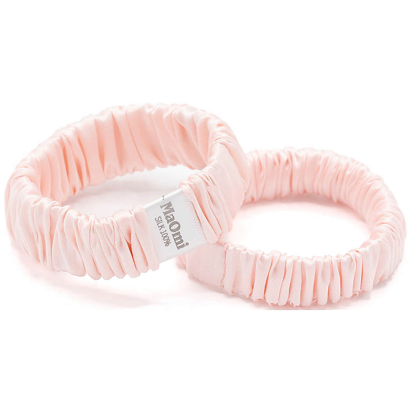 Изображение товара MAOMI Комплект резинок для волос из натурального шёлка "DUO-15х20", Розовый