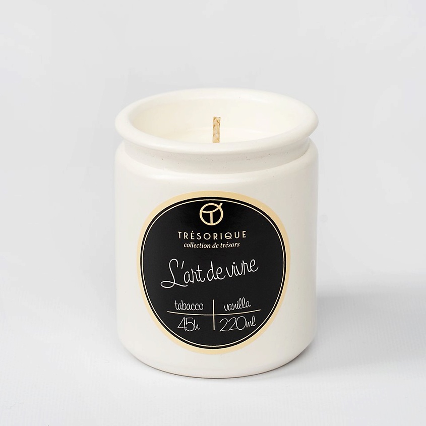 Изображение товара TRESORIQUE Свеча ароматическая L'art de vivre "табак, ваниль", 220 мл