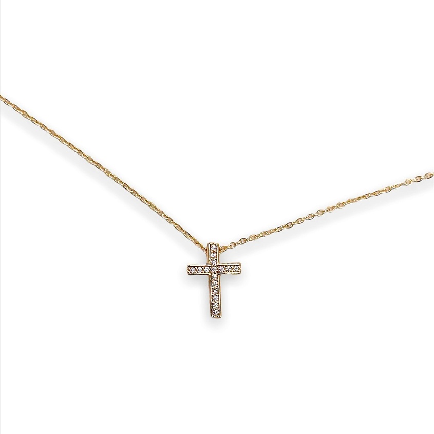Изображение товара FOROSTINA.K Колье Крестик, золотой