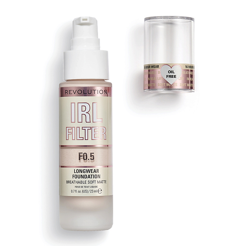 Изображение товара REVOLUTION MAKEUP Тональная основа IRL FILTER LONGWEAR FOUNDATION, F0.5, 23 мл