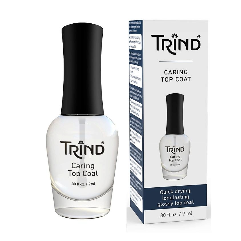 Изображение товара Верхнее покрытие для лака TRIND Caring Top Coat 9 мл надежная защита и блеск