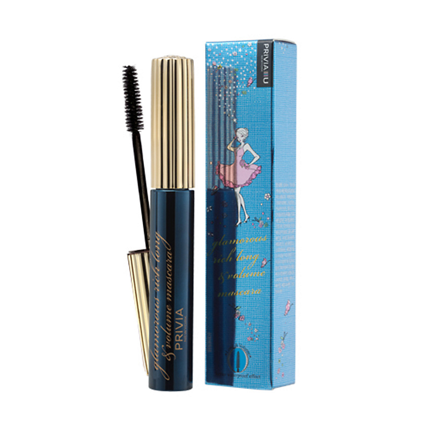 Изображение товара PRIVIA Тушь для ресниц Glamorous Rich Long & Volume Mascara Черная