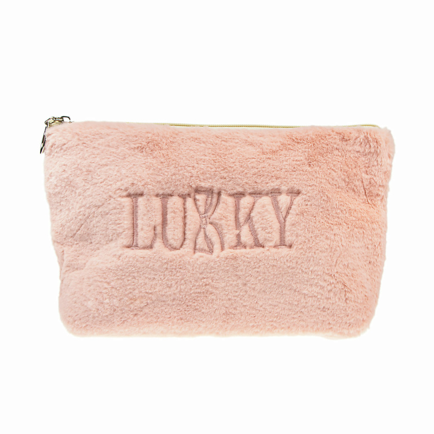 Изображение товара LUKKY Косметичка плюшевая нежно-розовая, цвет: Коралловый
