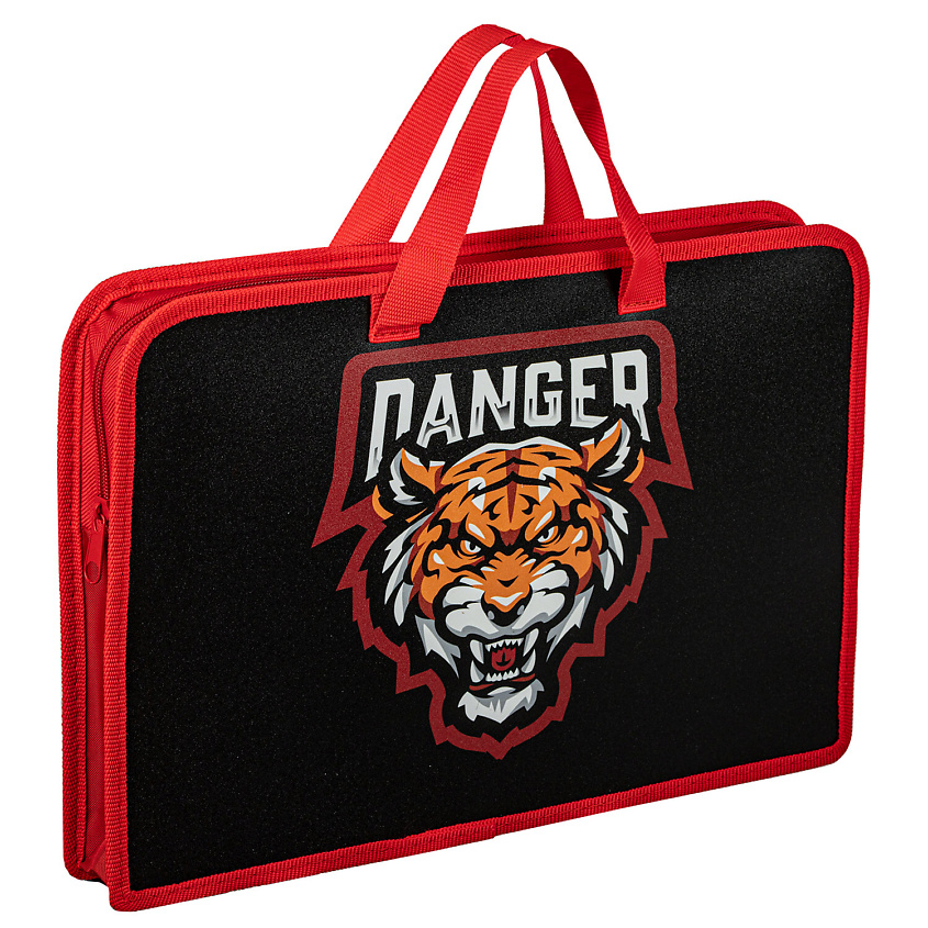 Изображение товара ЮНЛАНДИЯ Папка на молнии с ручками А4, 1 отделение, Dan, Черный