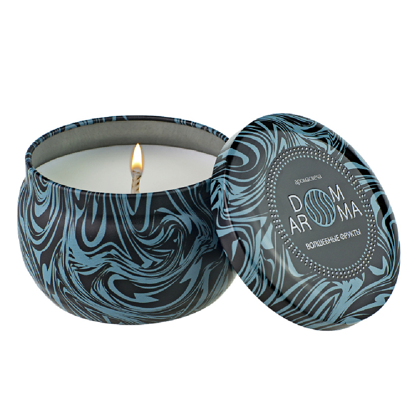 Изображение товара DOM AROMA Свеча ароматическая Волшебные фрукты, цвет: Фиолетовый, 125 г
