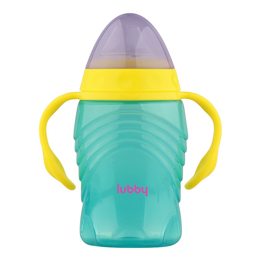 Изображение товара LUBBY Поильник-непроливайка с мягким носиком, с эргономичными съемными ручками от 6 месяцев, Комбинированный, 300 мл.