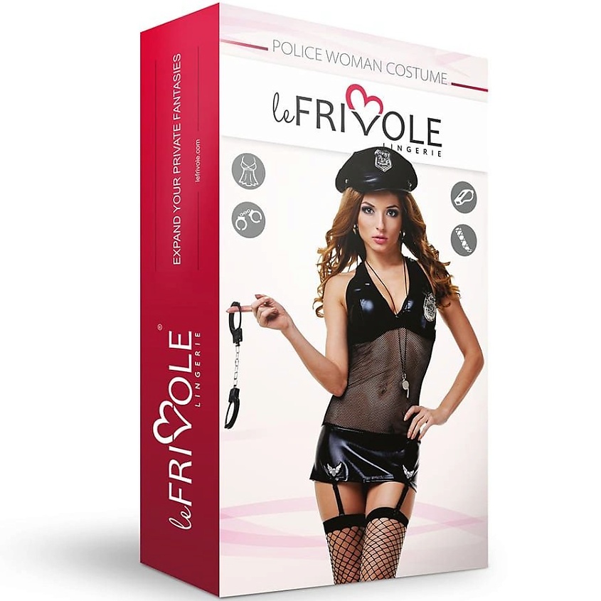 Изображение товара Эротический костюм сексуального полицейского для ролевых игр 42 размера черный