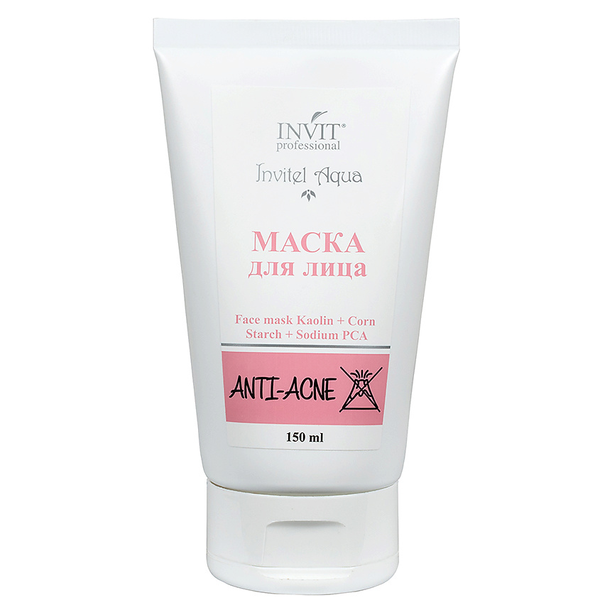 Изображение товара INVIT Маска для лица Face mask Kaolin + Corn Starch + Sodium PCA, 1 шт.