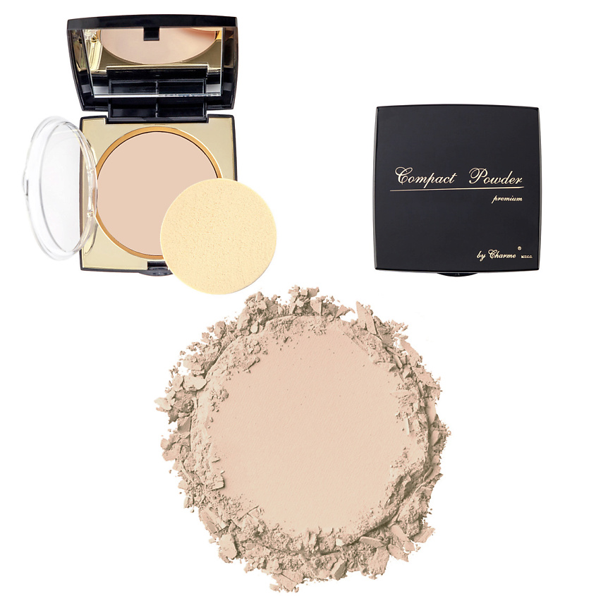 Изображение товара CHARME Пудра компактная "Premium", Тёмный песок