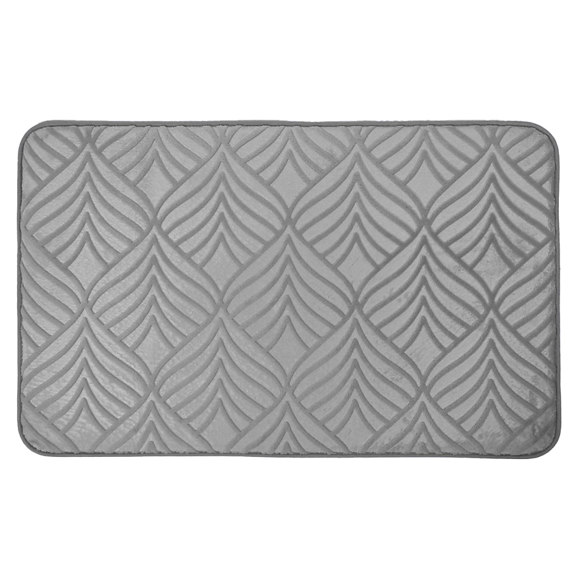 Изображение товара ND PLAY Коврик для ванной комнаты Flower Серый