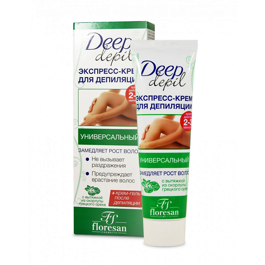 Изображение товара FLORESAN Экспресс-крем для депиляции Deep Depil универсальный, 100 мл