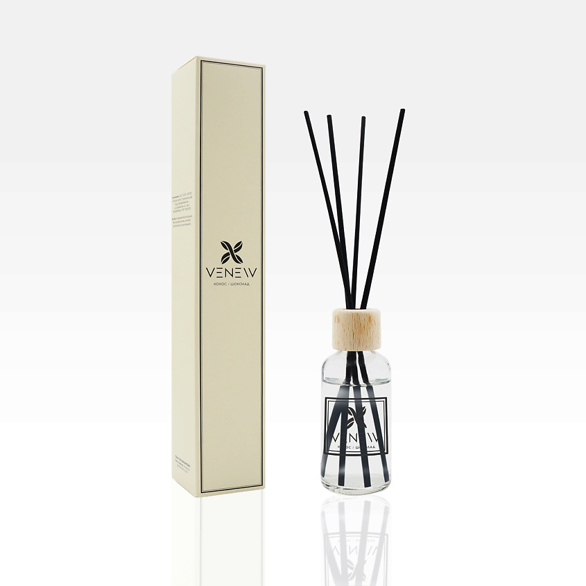 Изображение товара VENEW Диффузор ароматизатор для дома парфюм Кокос Шоколад, 45 мл