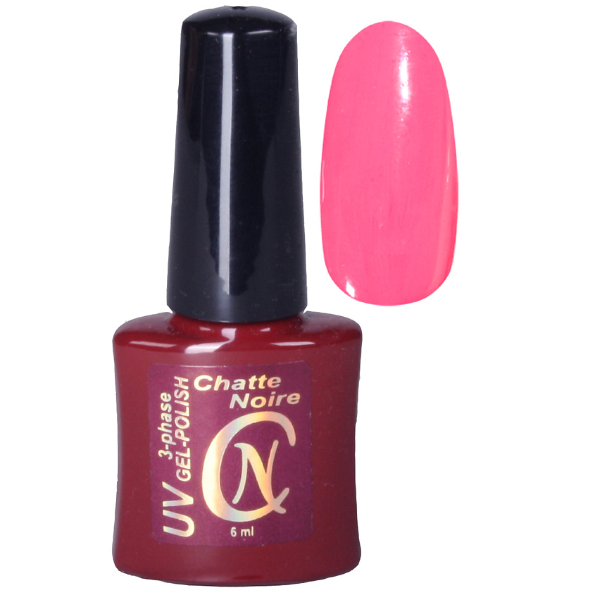 Изображение товара CHATTE NOIRE Гель-лак для ногтей Pink, тон 1029 розовый неон, 6 цвет