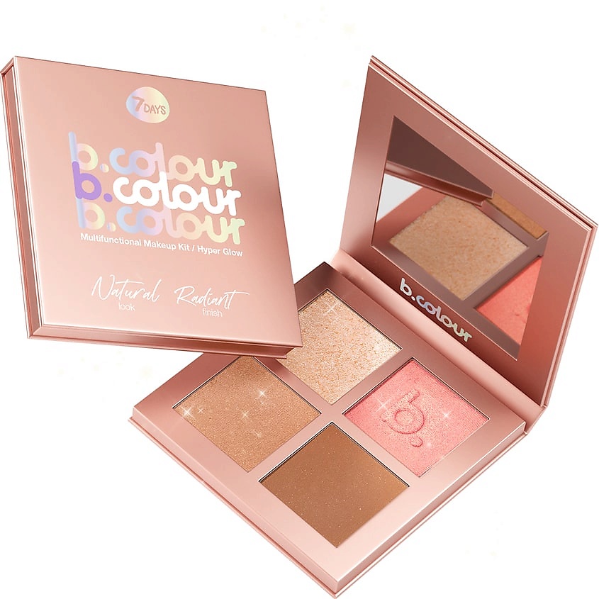 Изображение товара 7DAYS Хайлайтер для лица румяна бронзер B.COLOUR, Hyper Glow