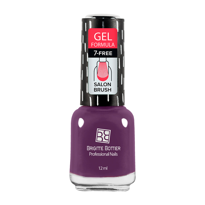Изображение товара BRIGITTE BOTTIER Лак для ногтей GEL FORMULA тон 75 лилово-розовый, 075
