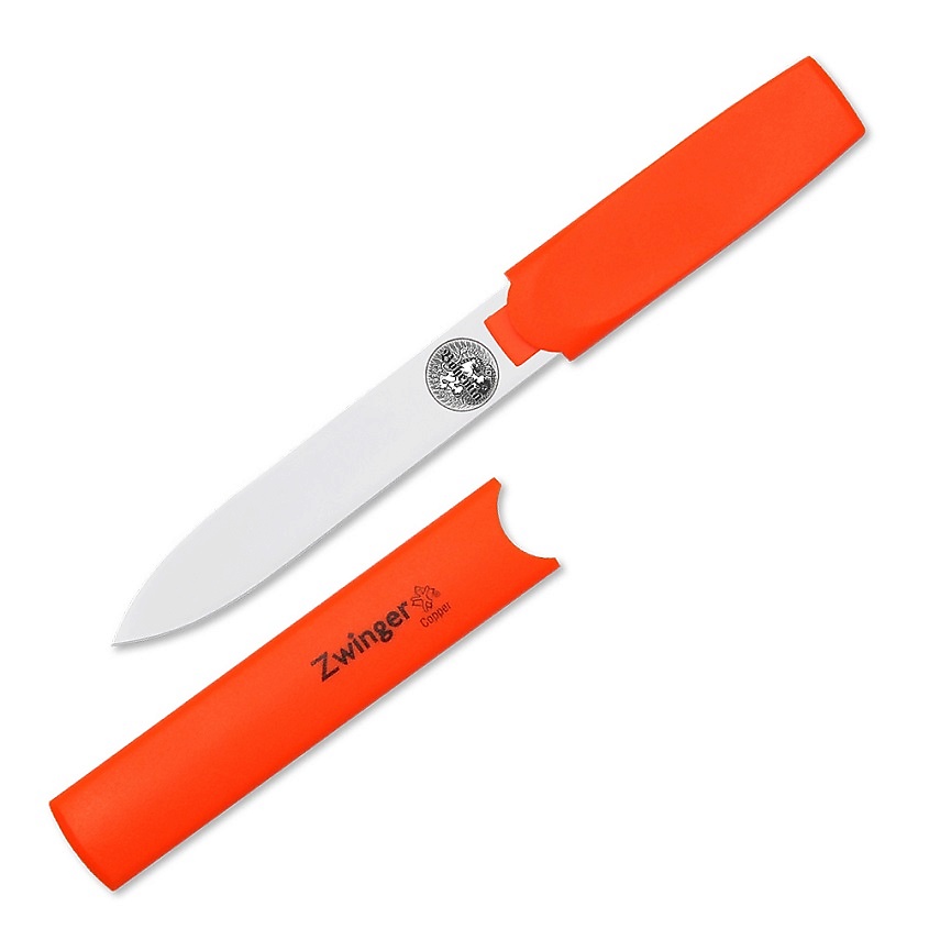 Изображение товара ZWINGER Пилка для ногтей стеклянная в пластиковом футляре, 128мм, Оранжевый