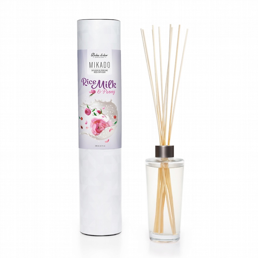 Изображение товара BOLES D'OLOR Диффузор с палочками Пион и рисовое молоко Rice Milk & Peony (Ambients), 200 мл