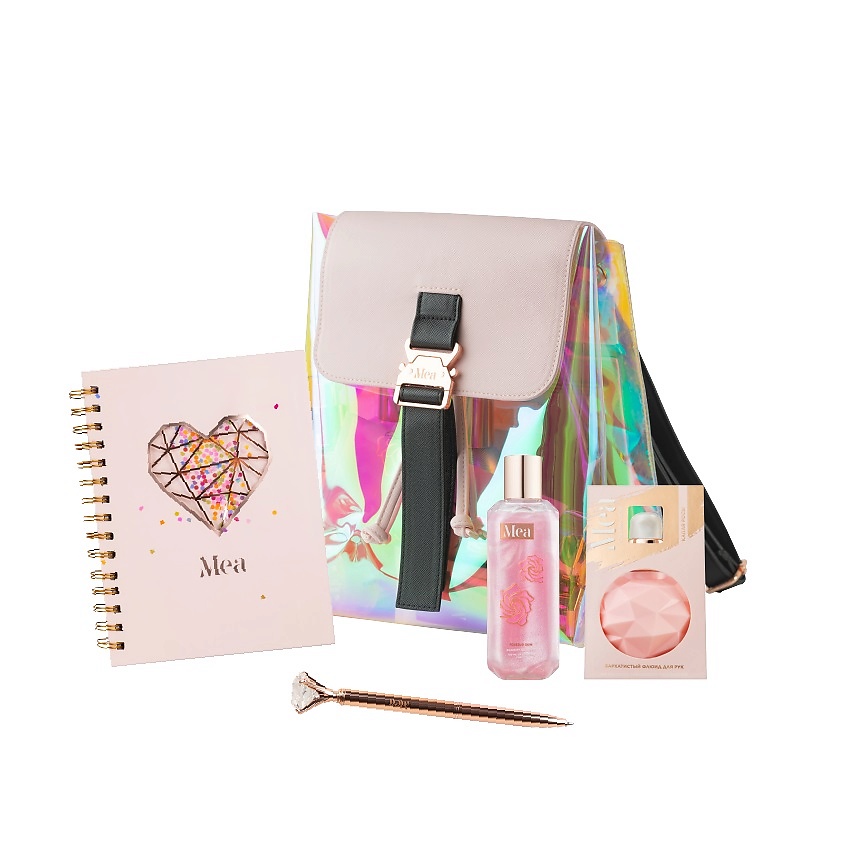 Изображение товара MEA Набор с голографическим рюкзаком «Капля росы», 5 предметов