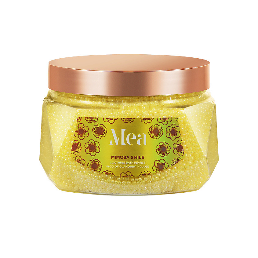 Изображение товара Жемчуг для ванны Улыбка мимозы 480 г с ароматом жасмина и натуральными маслами