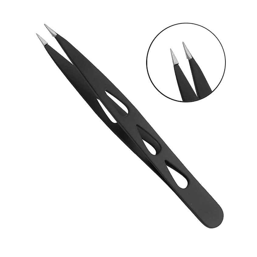 Изображение товара METALEKS Пинцет для бровей RT-304, черный