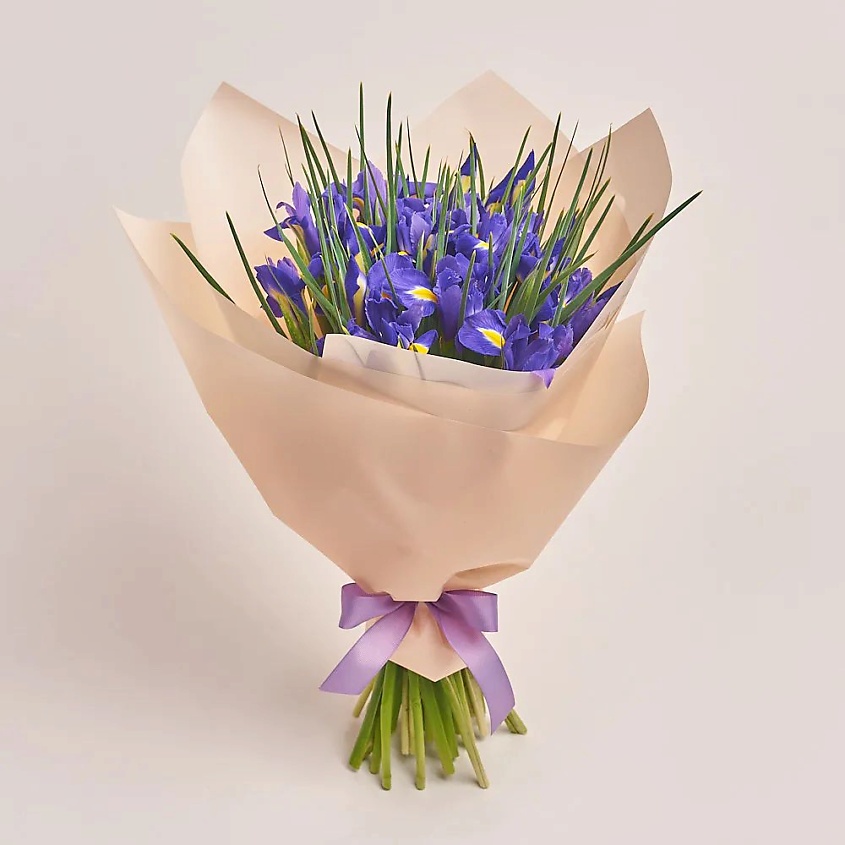 Изображение товара AZALIANOW ЦВЕТЫ. ПОДАРКИ. ДЕКОР Букет из 25 ирисов в плёнке, Букеты и композиции из живых цветов могут на несколько тонов отличаться от изображений. Часть цвета искажается в зависимости от настроек экрана.