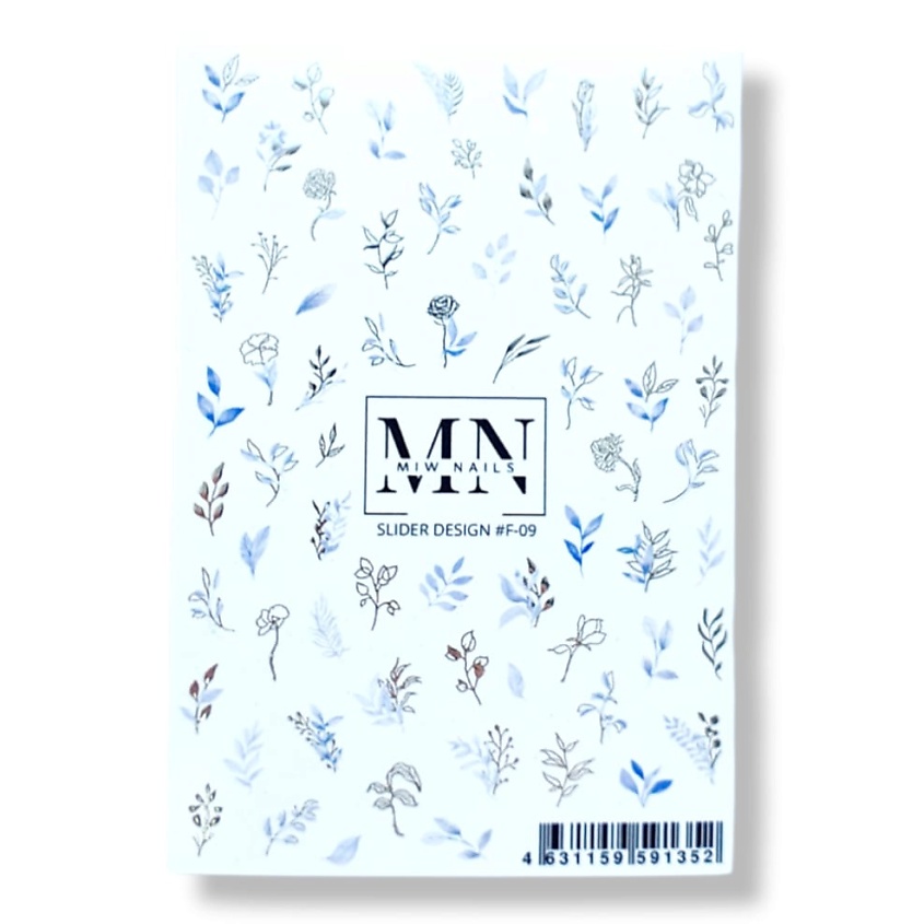 Изображение товара Слайдер дизайн комбинированный с фольгой MIW NAILS для маникюра