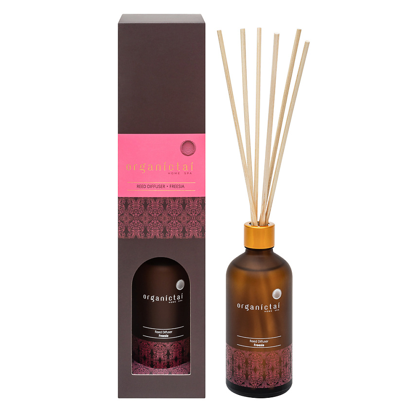 Изображение товара ORGANICTAI Ароматический диффузор Фрезия, цвет: Коричневый, 100 мл